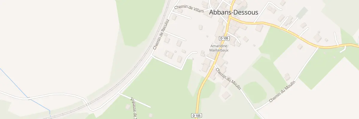Plan du 13 Che de Reculoz à Abbans-Dessous