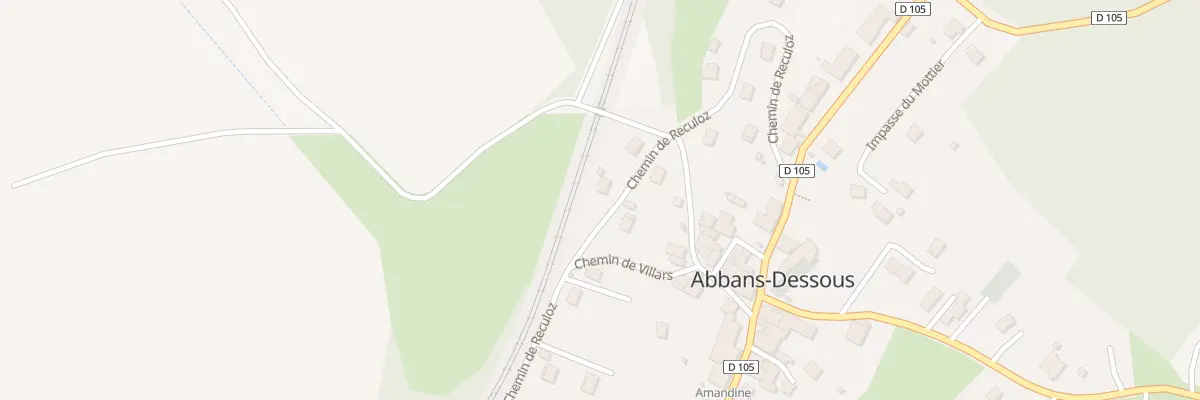 Plan du 8 Che de Reculoz à Abbans-Dessous