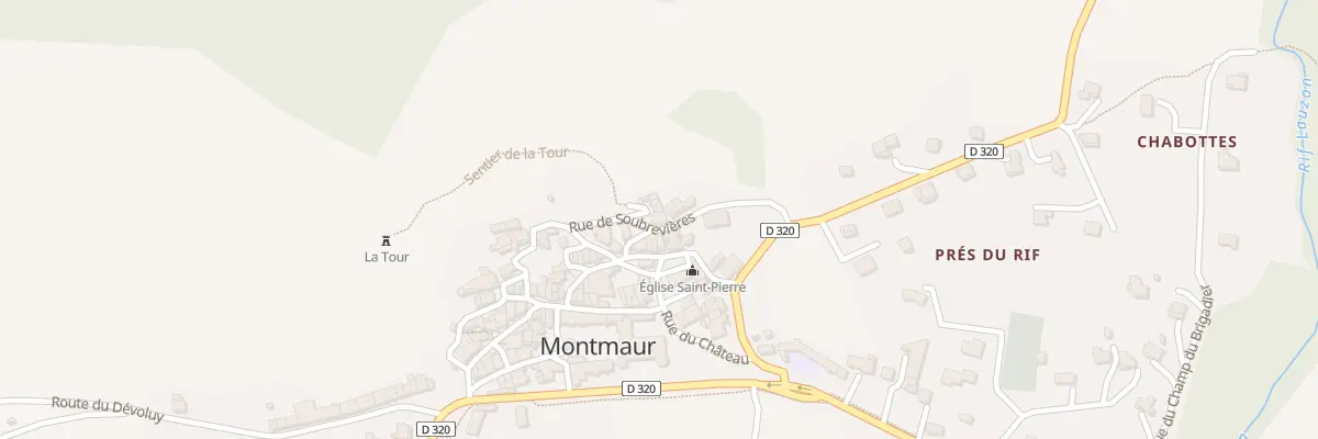 Plan du 110 Rue de Soubreviere à Montmaur