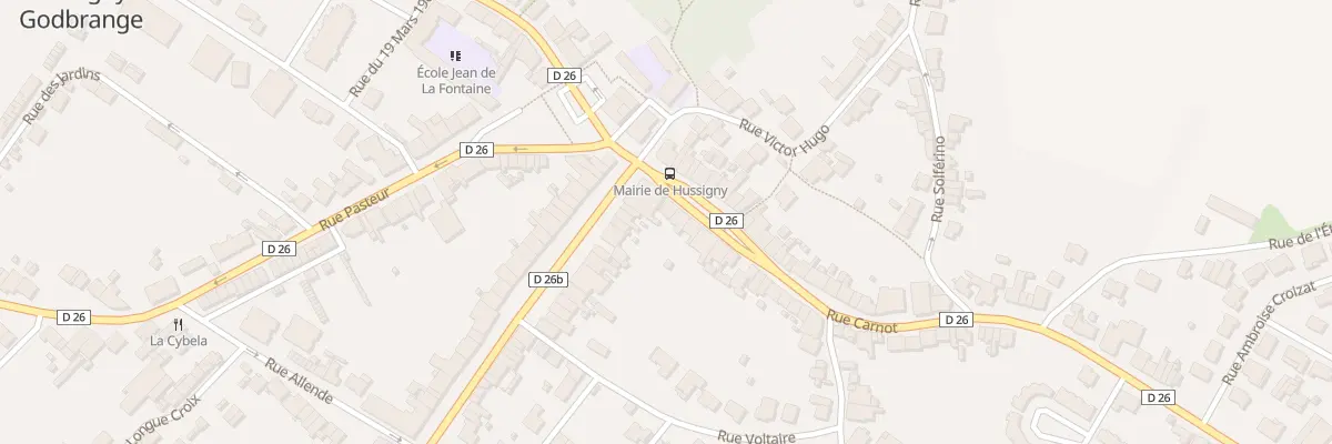 Plan de la Rue Carnot à Hussigny-Godbrange