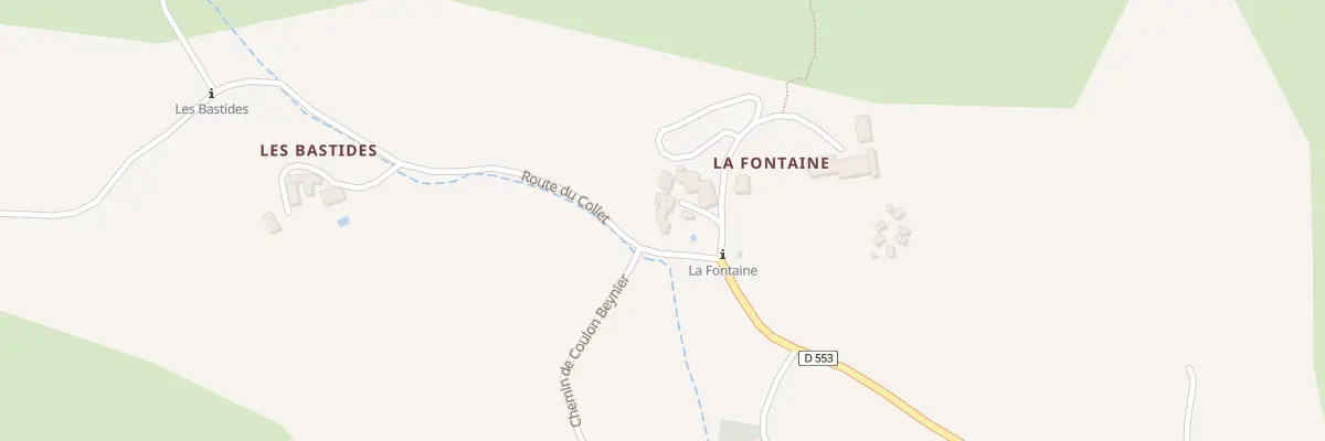 Plan du 7057 La Fontaine et St Pansier à Bevons
