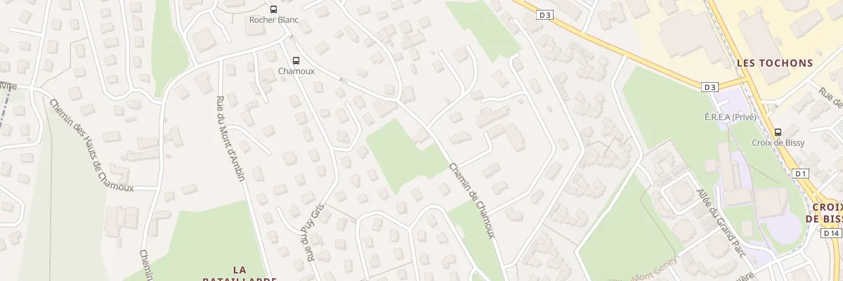 Plan du 377 Che de Chamoux à Chambéry