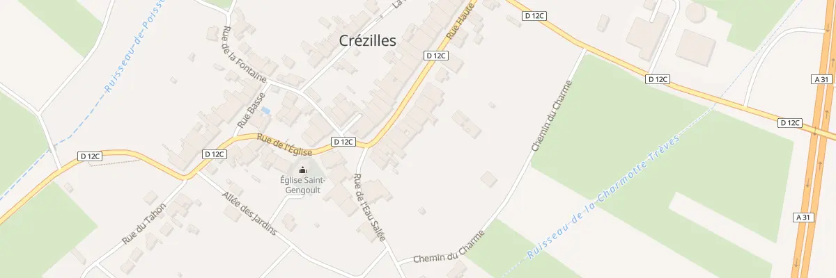Plan du 11 Rue Haute à Crézilles