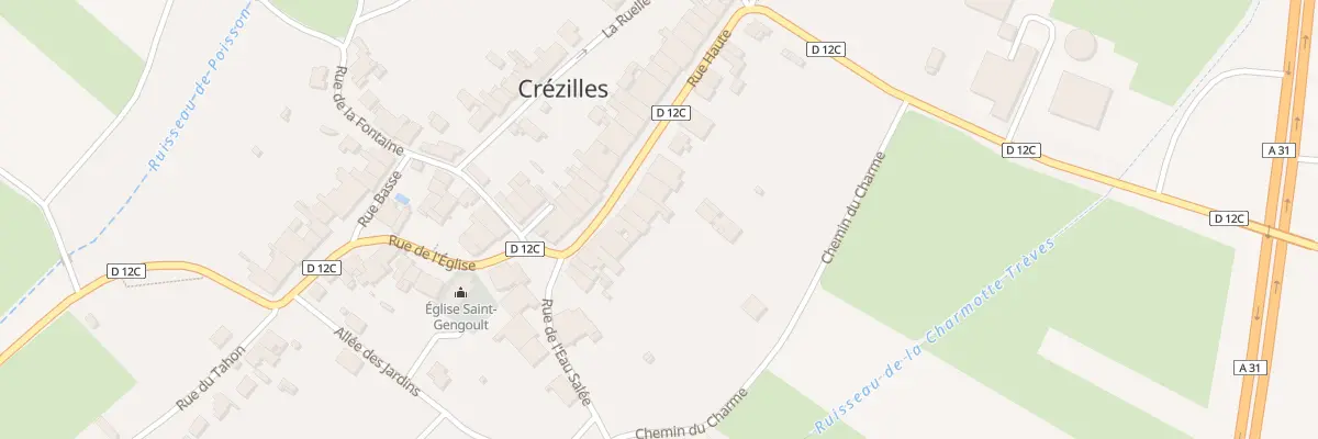 Plan du 15 Rue Haute à Crézilles