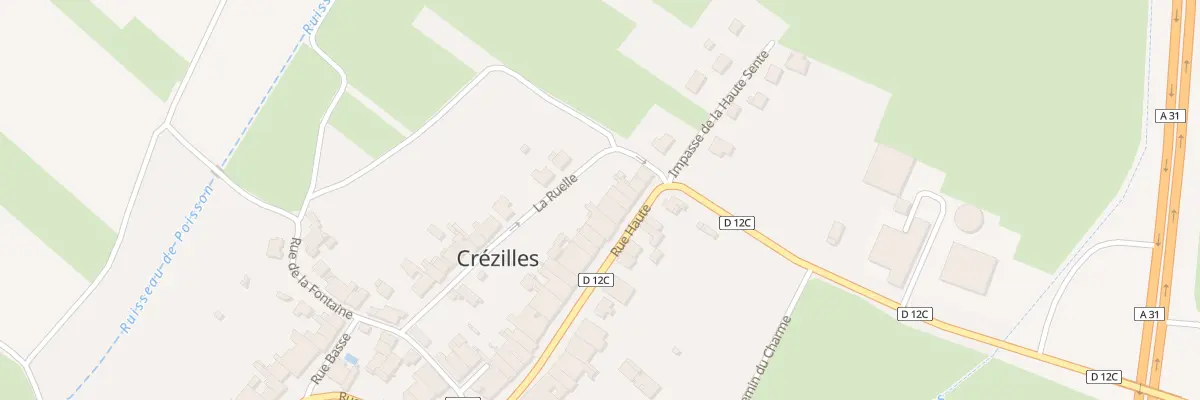 Plan du 28 Rue Haute à Crézilles