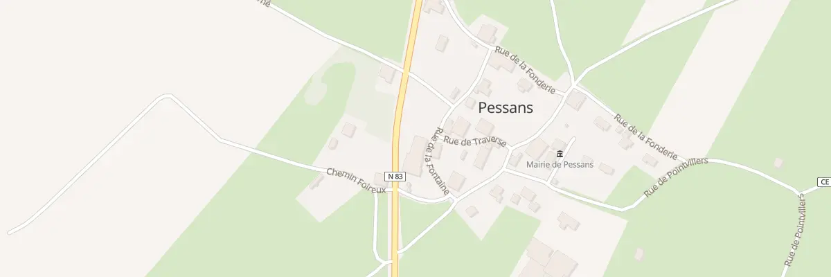Plan du 1 Rue de la Fontaine à Pessans