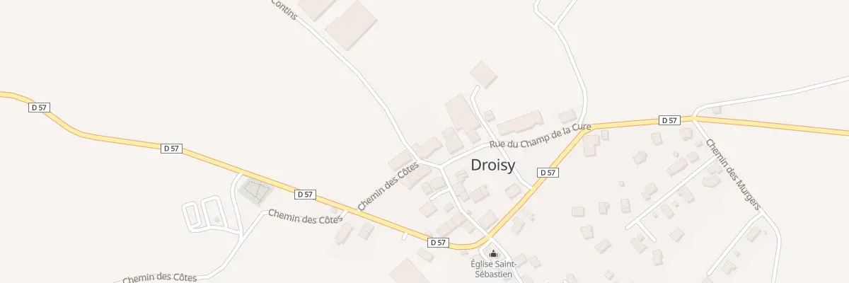Plan du 1 Rue du Champ de la Cure à Droisy