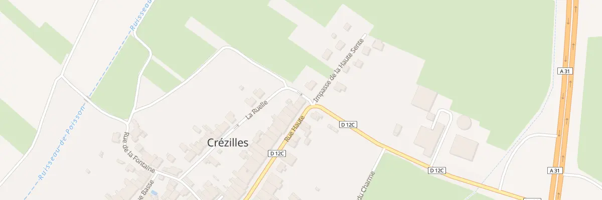 Plan du 36 Rue Haute à Crézilles