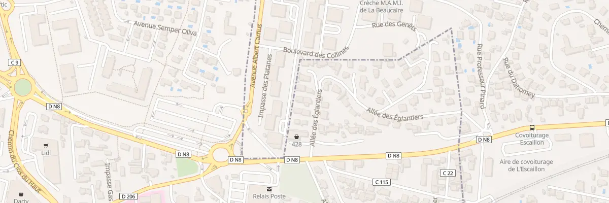 Plan du 97B All des Eglantiers à Ollioules