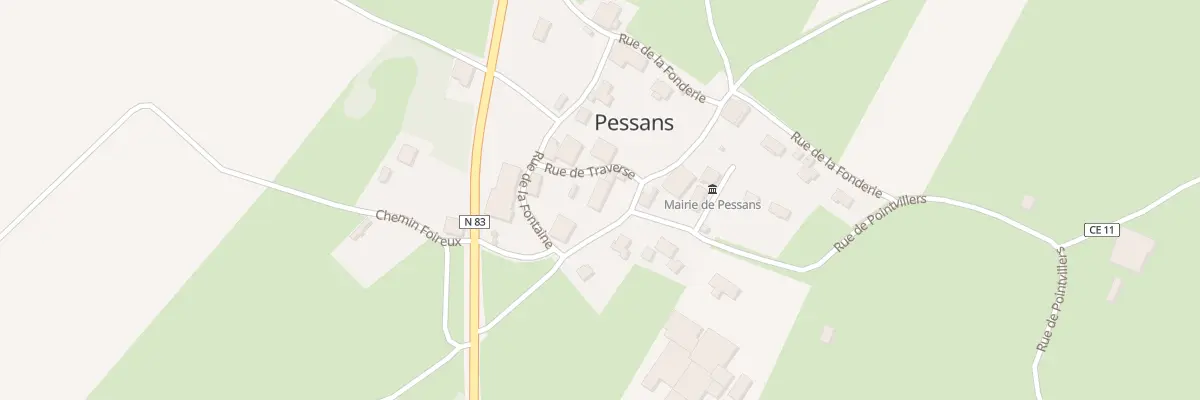 Plan du 1 Rue du Bourg à Pessans