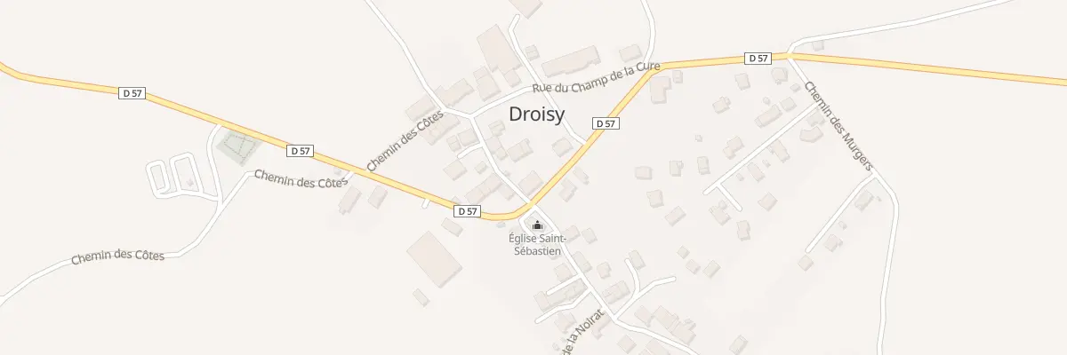 Plan du 1 Rue de la Croix Brochin à Droisy
