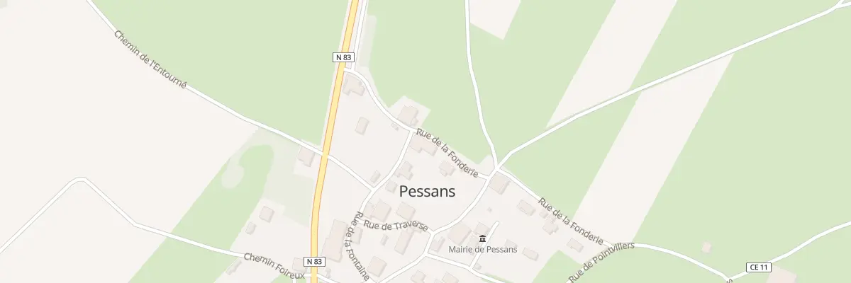 Plan du 1 Rue de la Fonderie à Pessans