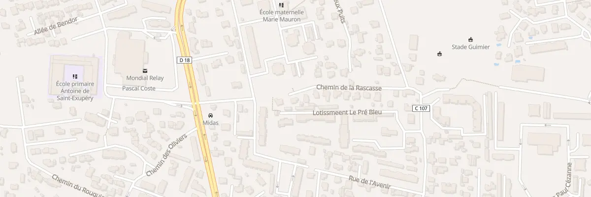 Plan du 200 Che de la Rascasse à La Seyne-sur-Mer