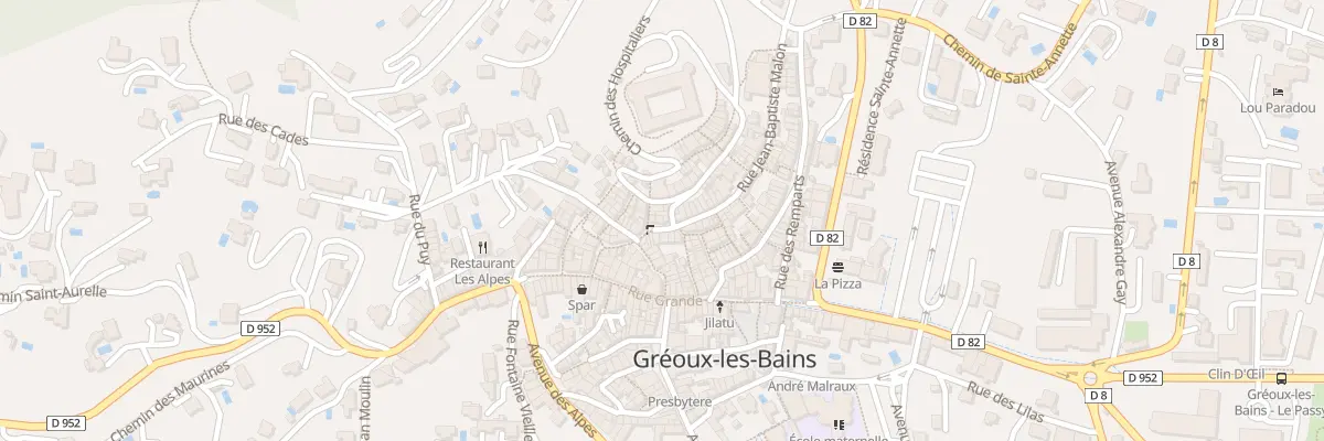 Plan du 7 Rue de la Placette à Gréoux-les-Bains