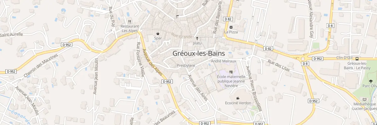 Plan du 13 Pl de l’Hôtel de Ville à Gréoux-les-Bains