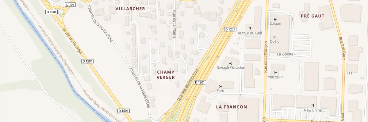 Plan du 1160 Rue des Belledonnes à Voglans
