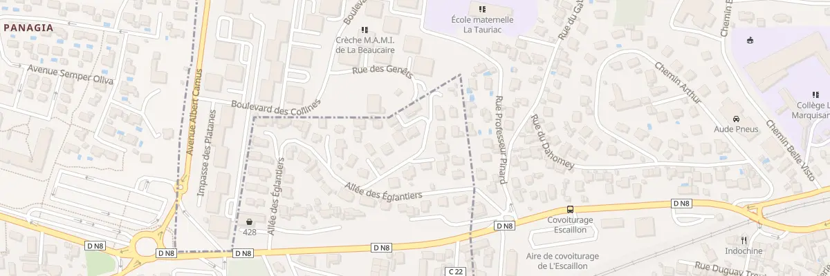 Plan du 105 Rue des Aubépines à Ollioules