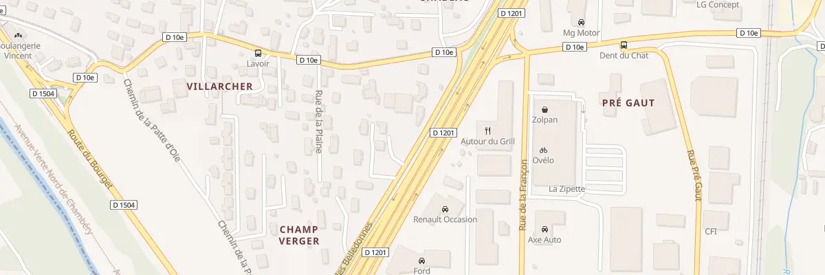 Plan du 996 Rue des Belledonnes à Voglans