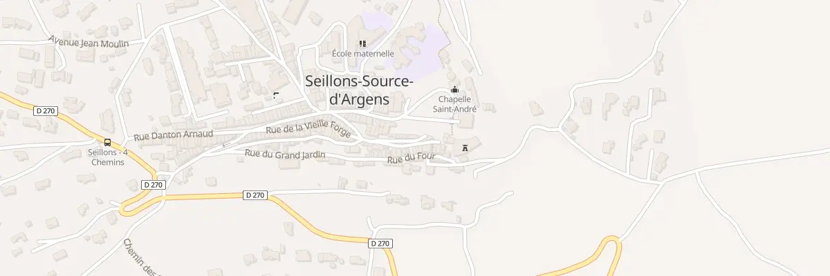 Plan du 61 Rue du vieux village à Seillons-Source-d’Argens