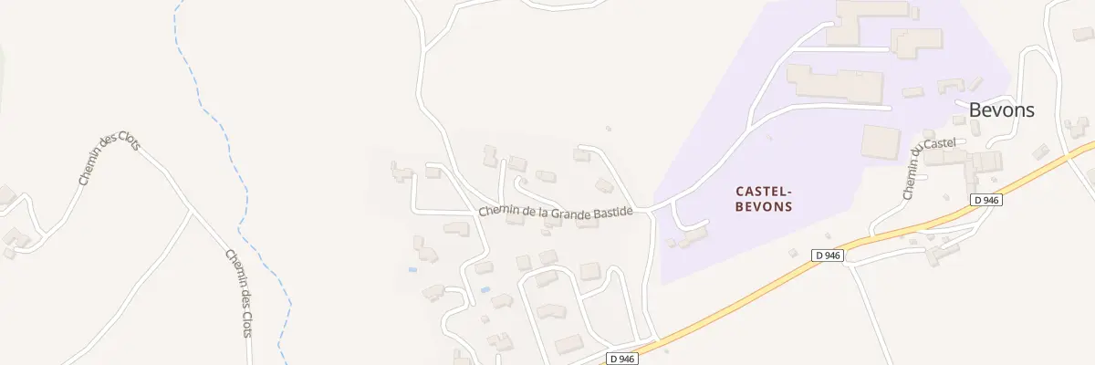 Plan du 7035 Le Chateau La Grande Basti à Bevons