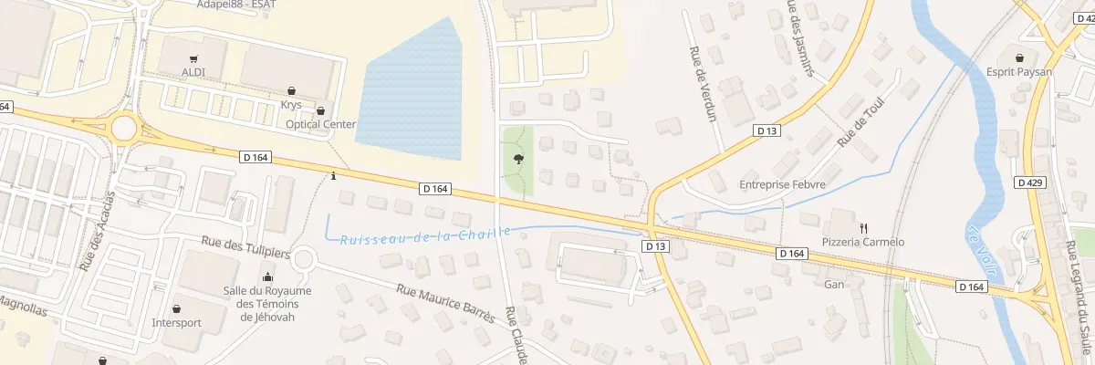 Plan du 422 Rue Ernest Daudet à Contrexéville