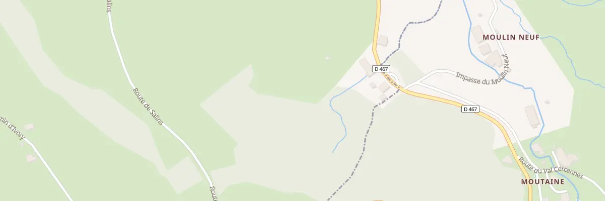 Plan du 2 Rte de Champagnole à Chaux-Champagny
