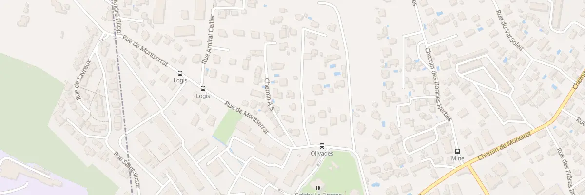 Plan du 7 Rue des Olivades à Toulon