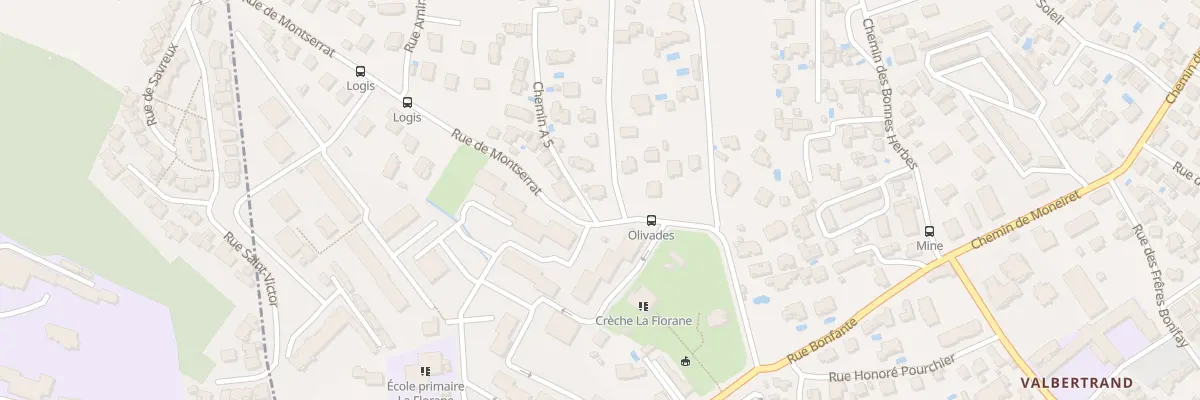 Plan du 1 Rue des Olivades à Toulon