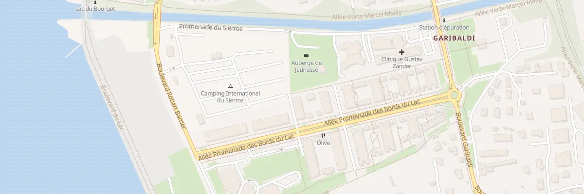 Plan du 250 All Promenade des Bords du Lac à Aix-les-Bains