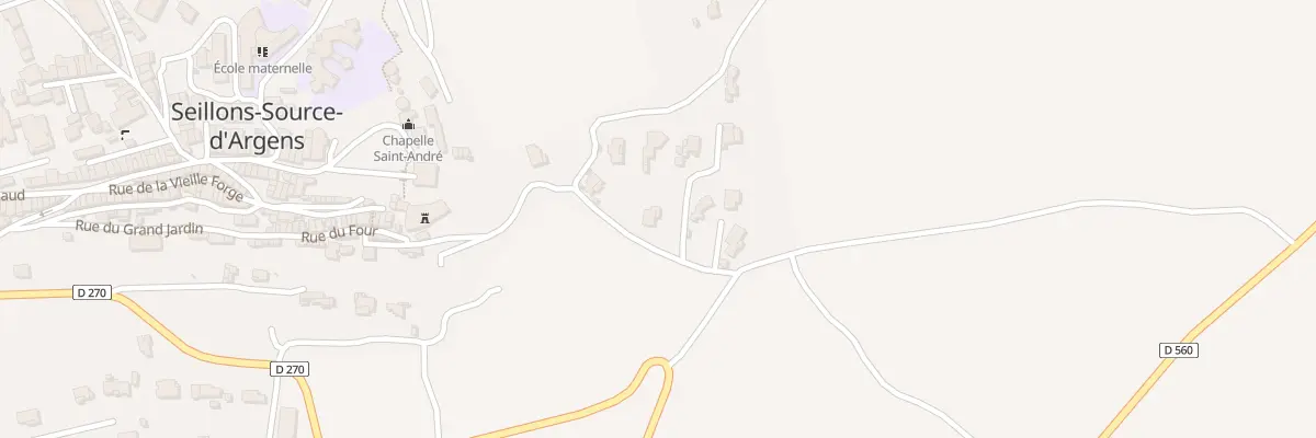 Plan du 5483 La Pessasse et La Fontette à Seillons-Source-d’Argens