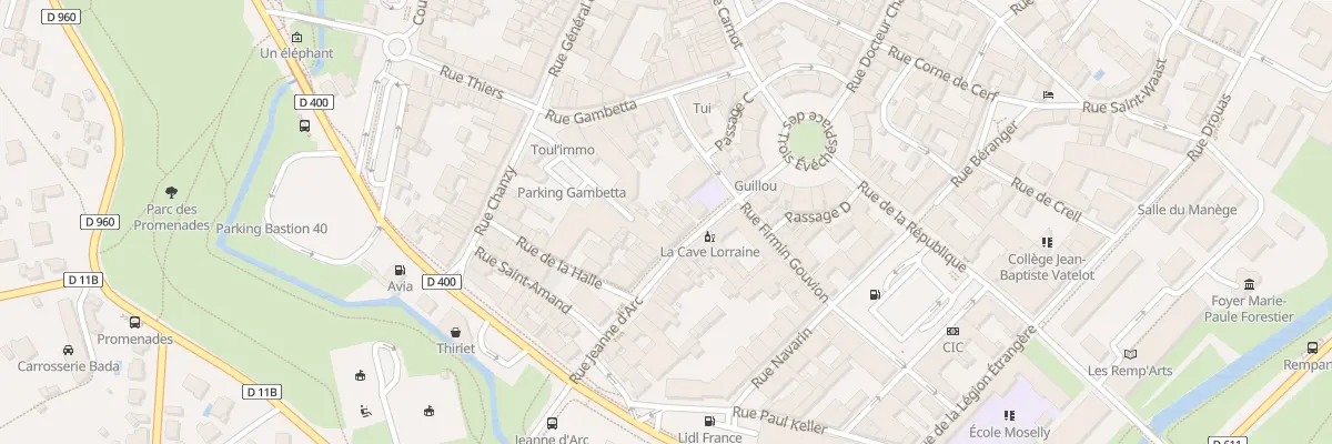Plan du 14 Rue Jeanne d’Arc à Toul