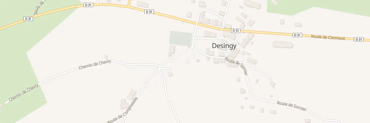 Plan du 70 Rte de Compostelle à Desingy