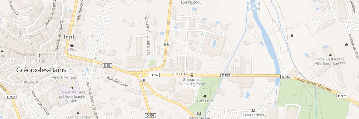 Plan du 75 Av des Thermes à Gréoux-les-Bains