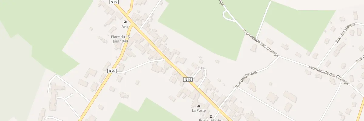 Plan du Village Nord à Combeaufontaine