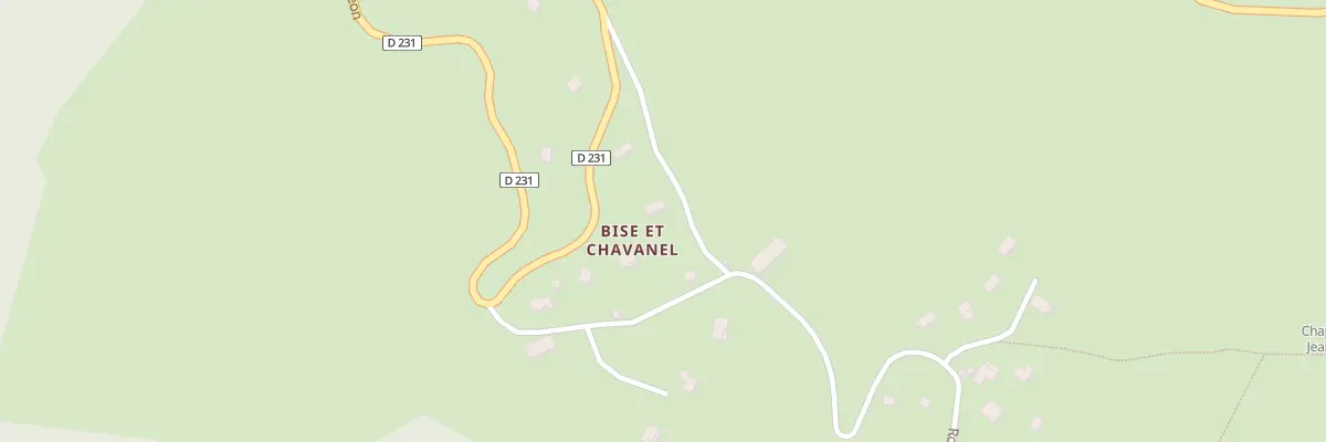 Plan du 7 Rte de Bise et Chavanel à Moye