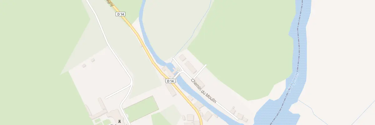 Plan du 1B Che du Moulin à Moncley
