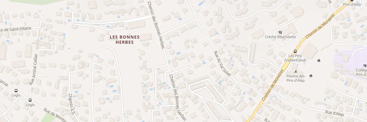 Plan du 220D Che des Bonnes Herbes à Toulon