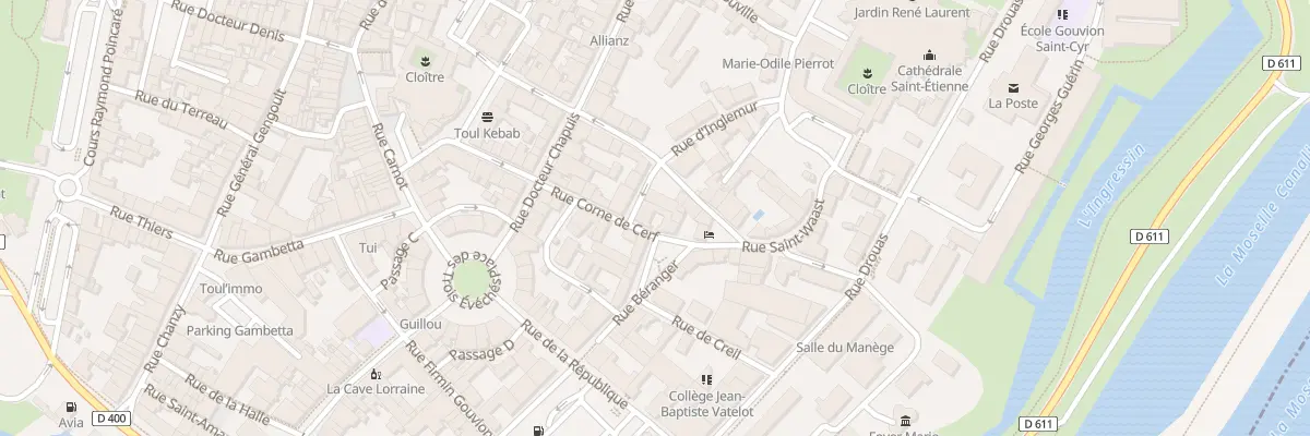 Plan du 9 Rue Corne de Cerf à Toul