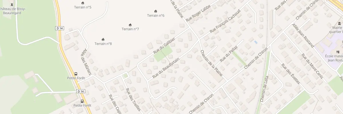 Plan du 8 Rue du Beaufortin à Chambéry