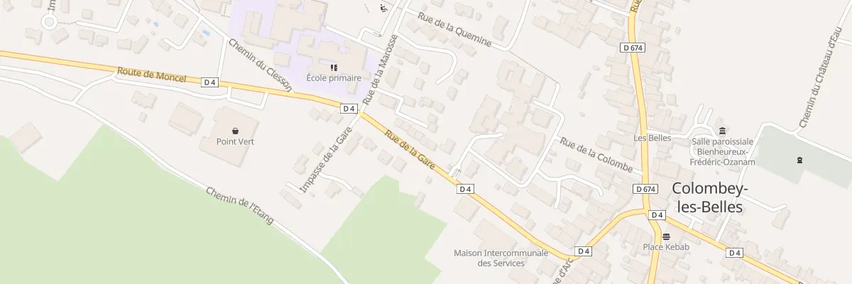 Plan du 10 Rue de la Gare à Colombey-les-Belles