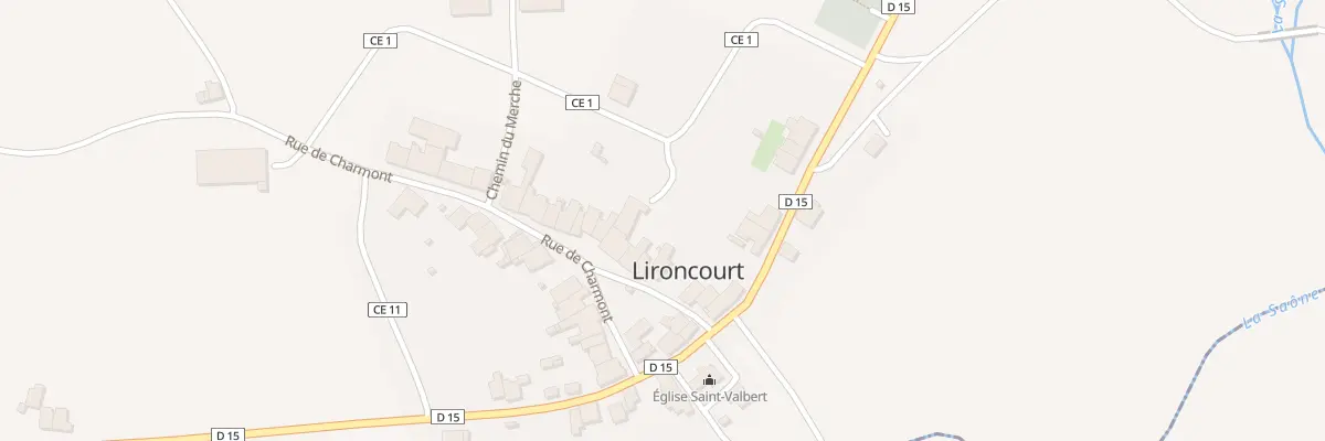 Plan du 14 Rue de la Fontaine à Lironcourt