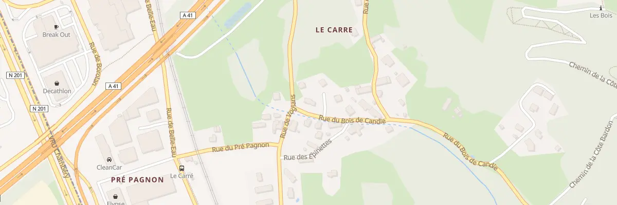 Plan du 1574 Rue du Bois de Candie à Chambéry