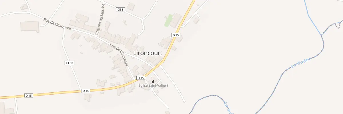 Plan du 15 Rue de la Mairie à Lironcourt