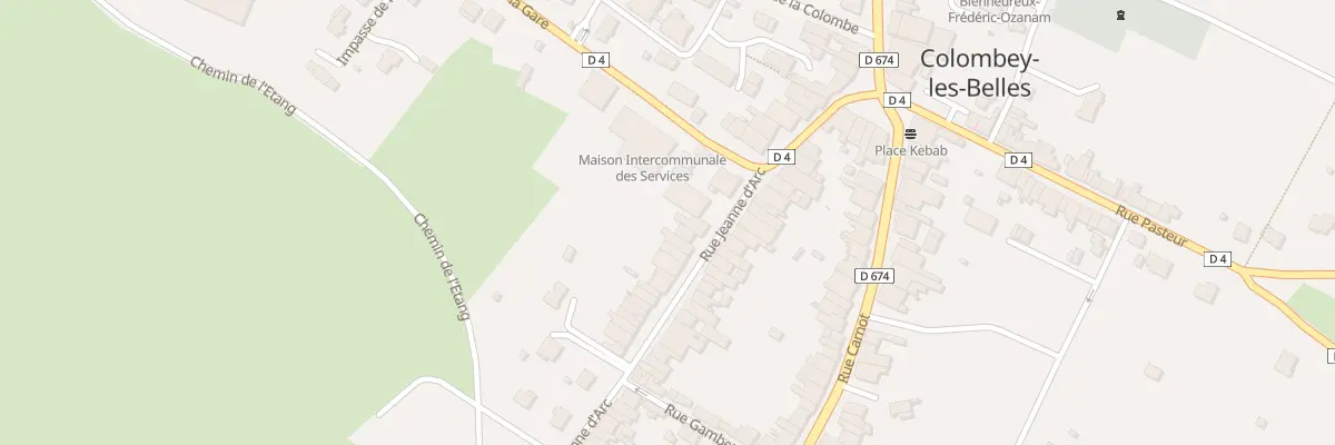 Plan du 18 Rue Jeanne d’Arc à Colombey-les-Belles