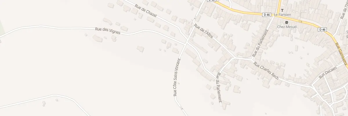Plan du 8 Rue Cote St Vincent à Jussey