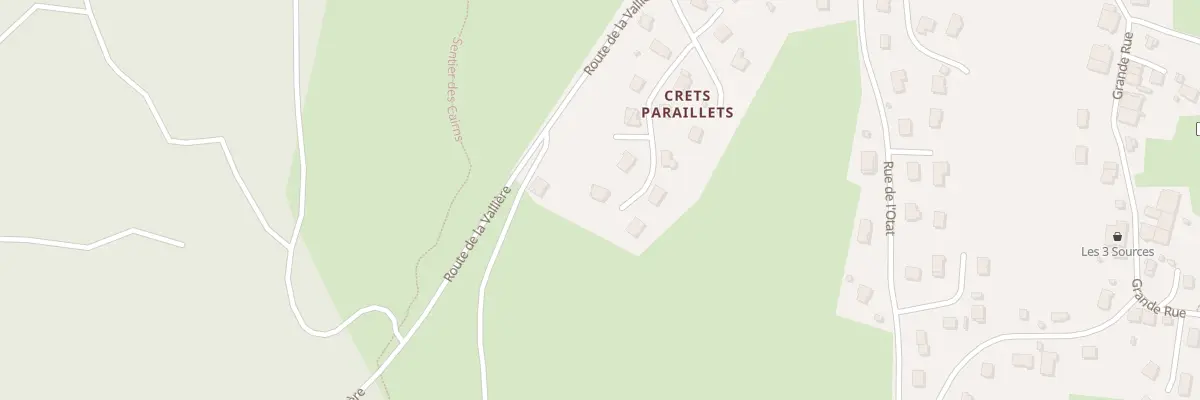 Plan du 5300 Crets Paraillets à La Chaux-du-Dombief