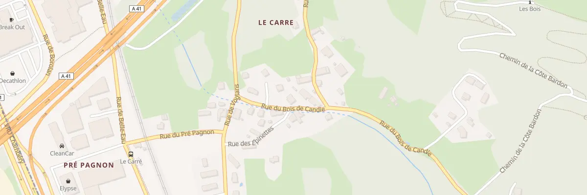 Plan du 1464 Rue du Bois de Candie à Chambéry