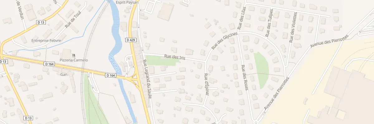 Plan du 100 Rue des Iris à Contrexéville