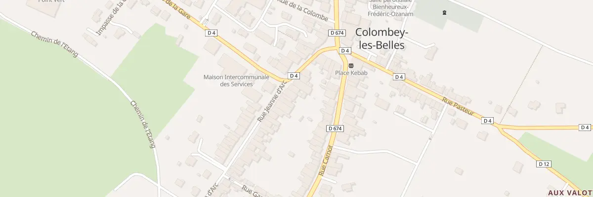 Plan du 11 Rue Jeanne d’Arc à Colombey-les-Belles
