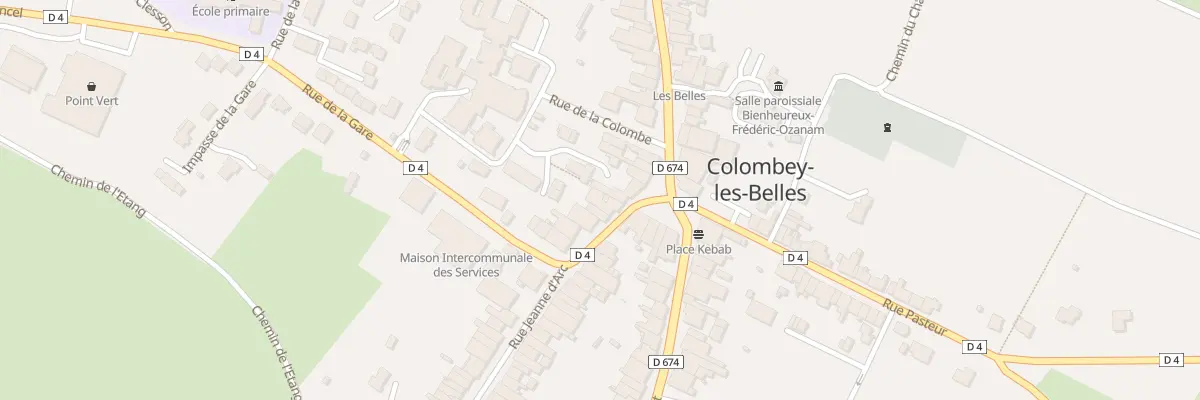 Plan du 2 Rue Jeanne d’Arc à Colombey-les-Belles